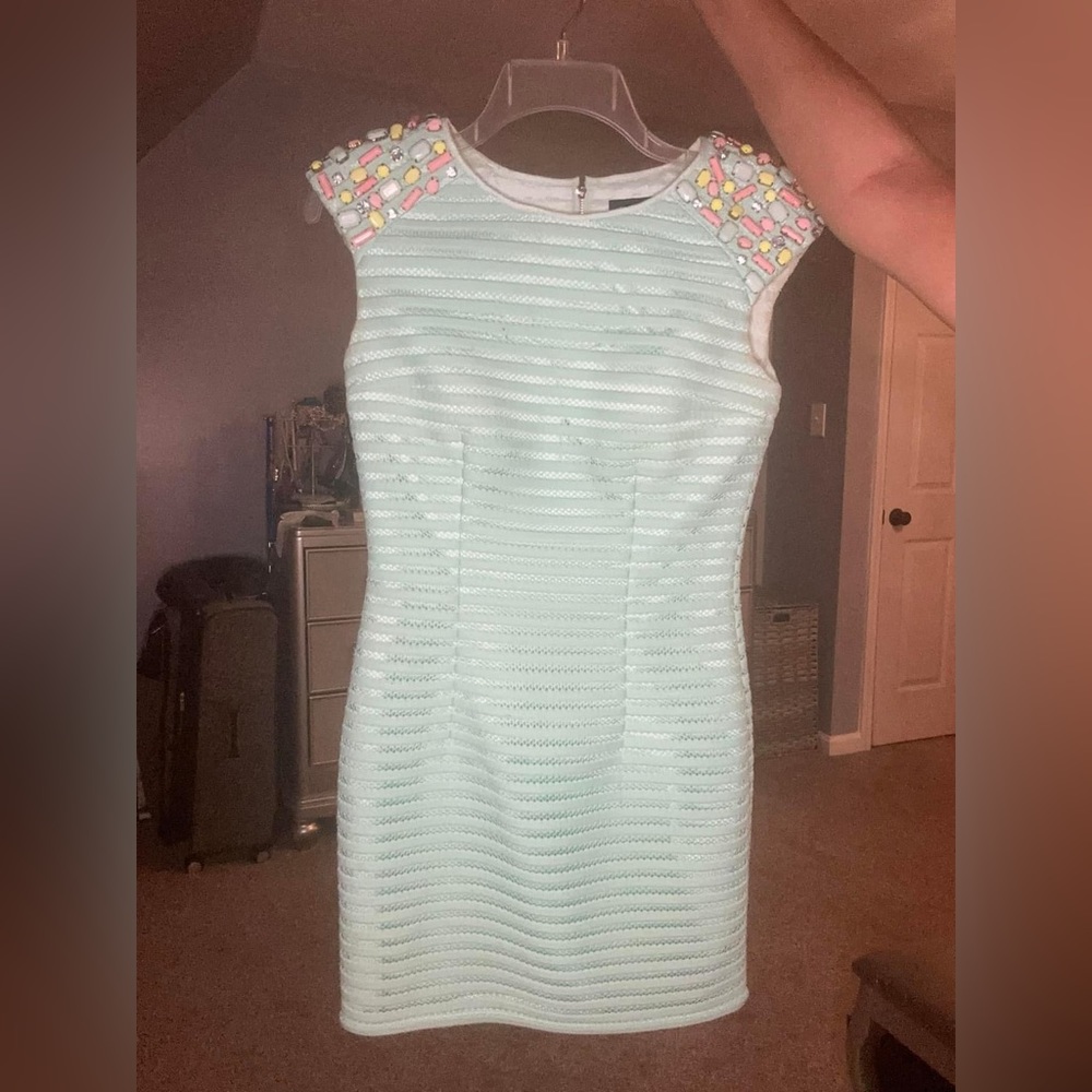 Mac Duggal Mint Green Cocktail Dress